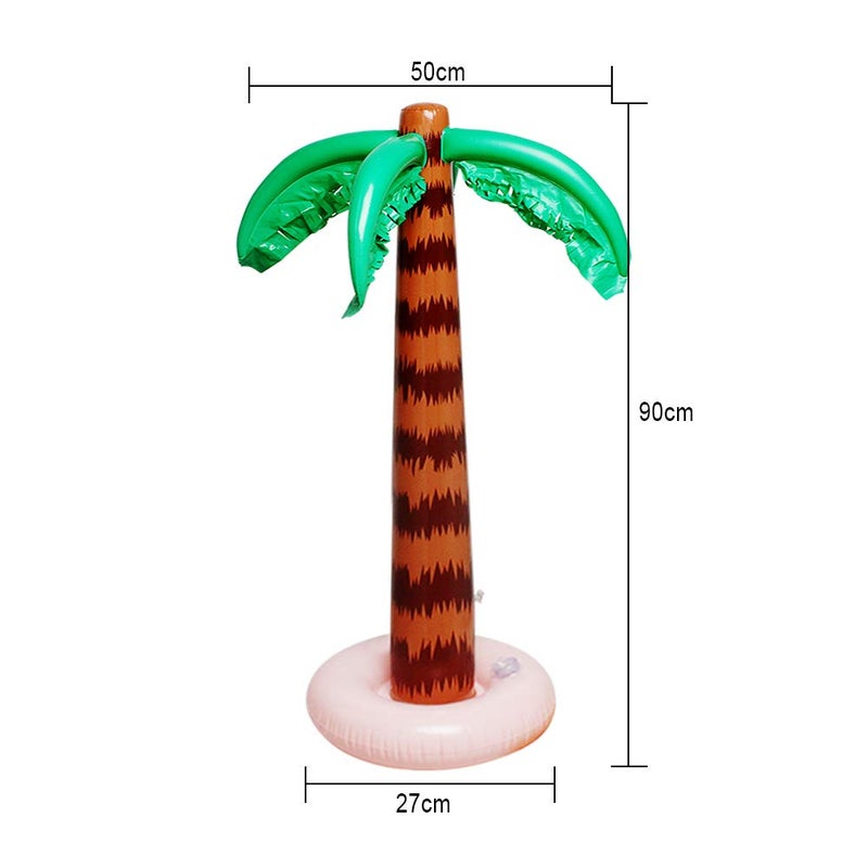 Aniann Inflatable Palm Tree Decoration, 2 Pack Jumbo Coconut Trees Beach Backdrop Favor Tropical Blow Up Hawaiian Summer Party Decor for Hawaiian Luau Party Decoration - Image 2